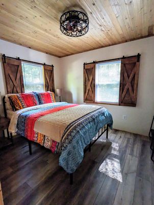 Bedroom, Interior, Wooden Ceilings, Wood Texture Flooring
