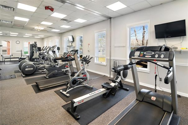 Fitness Equipment, Gym, Interior, Recessed Lighting