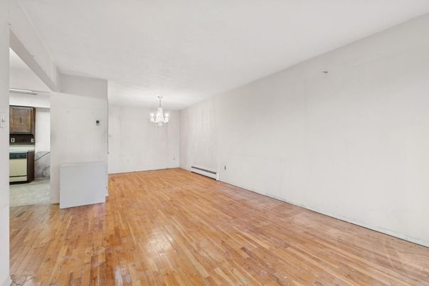 Chandelier, Empty room, Interior, Kitchen, Wood Texture Flooring