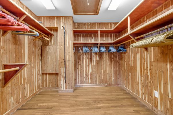 Interior, Walk-in Closets, Wood Texture Flooring, Wooden Walls