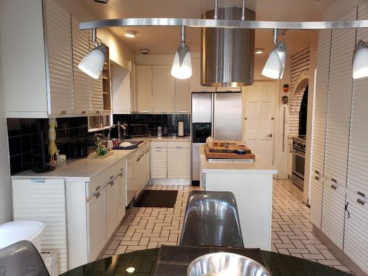 Interior, Kitchen, Pendant Lights, Stainless Steel Appliances