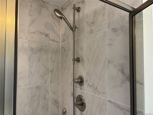 Bathroom, Glass Shower, Interior, Marble Walls