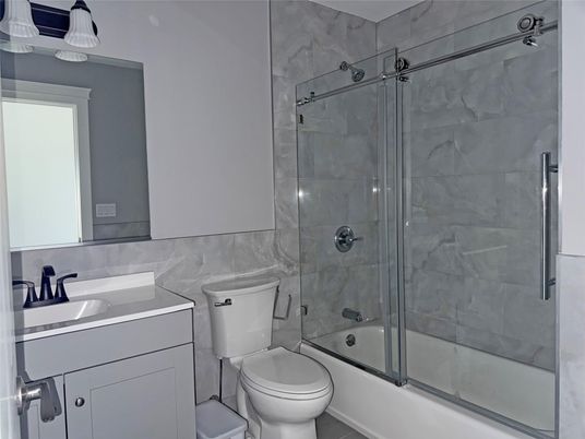 Bathroom, Glass Shower, Interior, Marble Walls