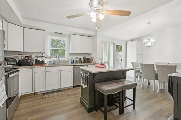 Chandelier, Dining room, Interior, Kitchen, Wood Texture Flooring