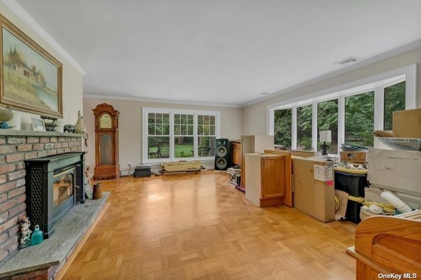 Fireplace, Interior, Wood Texture Flooring