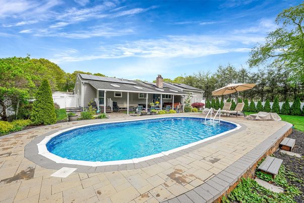 Exterior, Pool, Solar Panels