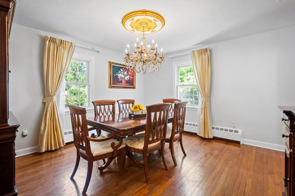 Chandelier, Dining room, Interior, Wood Texture Flooring
