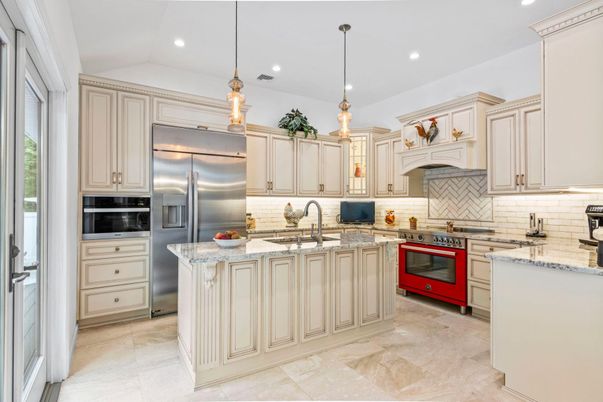 Interior, Kitchen, Pendant Lights, Recessed Lighting, Stainless Steel Appliances