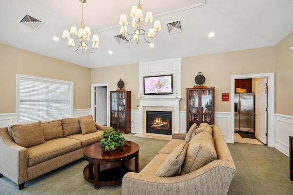 Chandelier, Fireplace, Interior, Living room, Recessed Lighting