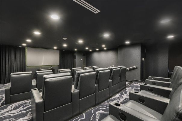 Home Theatre Room, Interior, Projection Screen, Recessed Lighting, Theatre Room
