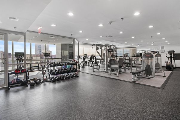Fitness Equipment, Gym, Interior, Recessed Lighting