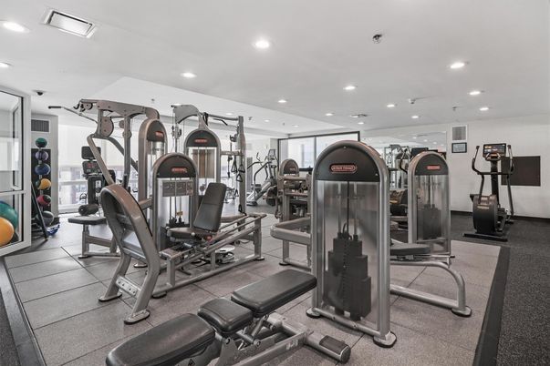 Fitness Equipment, Gym, Interior, Recessed Lighting