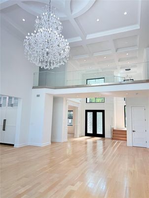 Chandelier, Interior, Recessed Lighting, Wood Texture Flooring