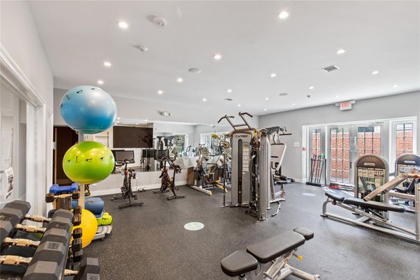 Fitness Equipment, Gym, Interior, Recessed Lighting