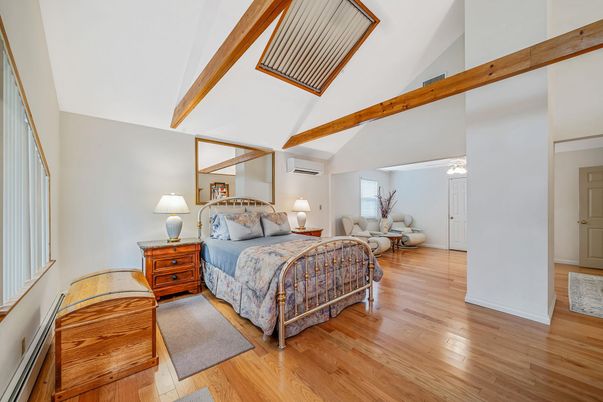 Bedroom, Interior, Wooden Beams, Wood Texture Flooring