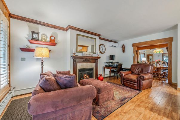 Dining room, Fireplace, Interior, Living room