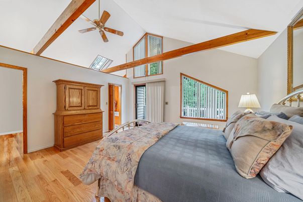 Bedroom, Interior, Wooden Beams, Wood Texture Flooring