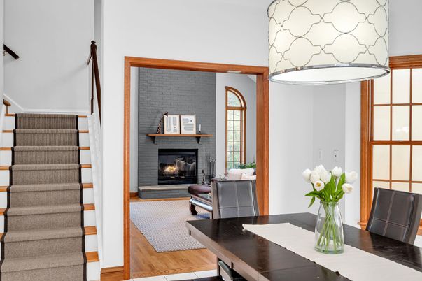 Fireplace, Interior, Stone Walls, Wood Texture Flooring
