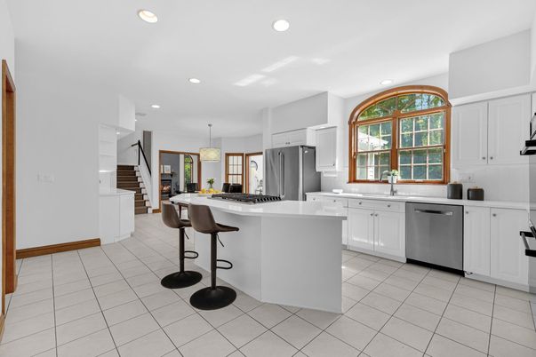 Interior, Kitchen, Pendant Lights, Recessed Lighting, Stainless Steel Appliances