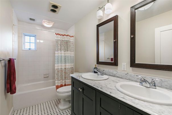 Bathroom, Dual Sink Vanities, Glass Shower, Interior