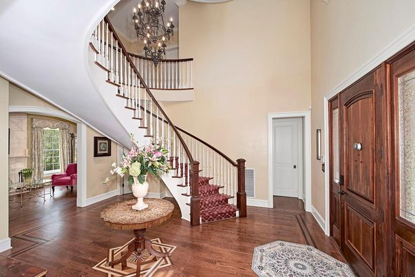 Chandelier, Interior, Wood Texture Flooring