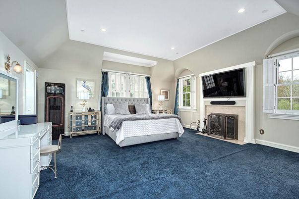 Bedroom, Fireplace, Interior, Recessed Lighting