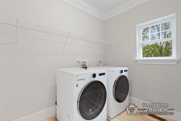 Interior, Washer, Wood Texture Flooring
