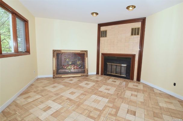 Empty room, Fireplace, Interior, Recessed Lighting