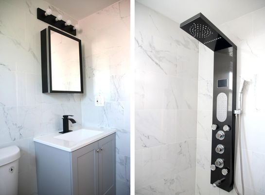 Bathroom, Interior, Marble Walls