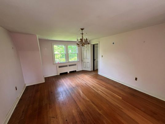 Chandelier, Empty room, Interior, Wood Texture Flooring