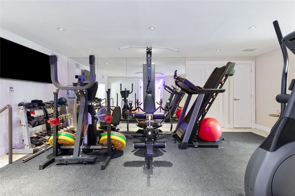 Fitness Equipment, Gym, Interior, Recessed Lighting