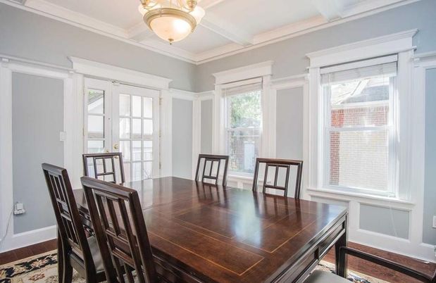Dining room, Interior, Wood Texture Flooring