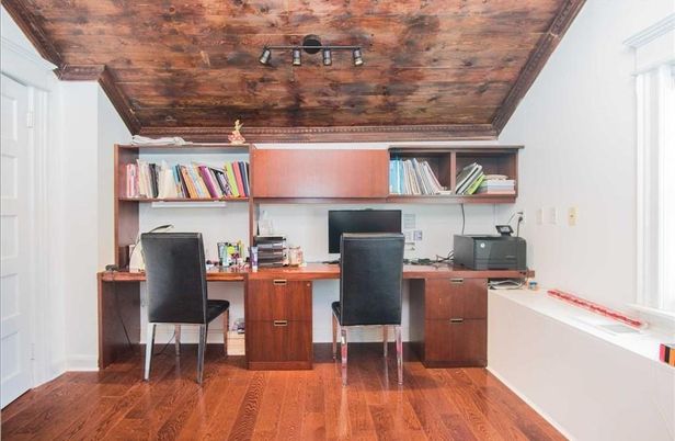 Home Office, Interior, Wooden Ceilings, Wood Texture Flooring