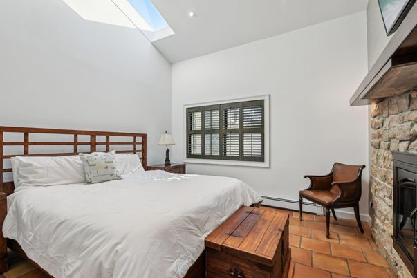 Bedroom, Interior, Recessed Lighting, Stone Walls