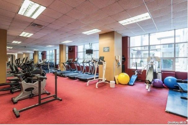 Fitness Equipment, Gym, Interior, Recessed Lighting
