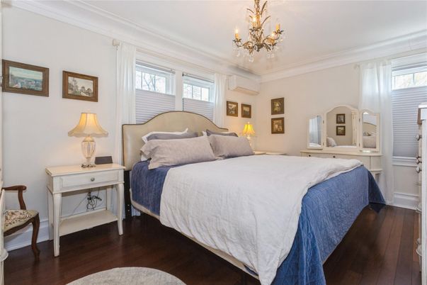 Bedroom, Chandelier, Interior, Wood Texture Flooring