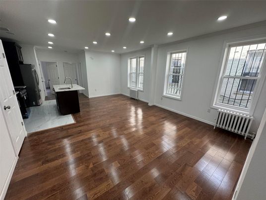 Empty room, Interior, Marble, Recessed Lighting, Wood Texture Flooring