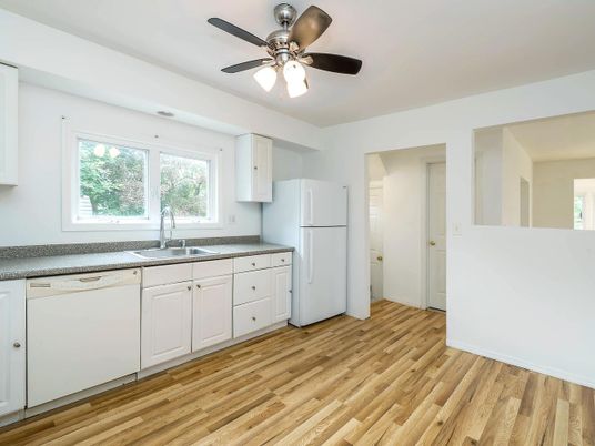 Interior, Kitchen, Wood Texture Flooring