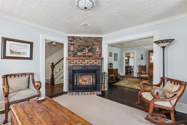 Fireplace, Interior, Wood Texture Flooring