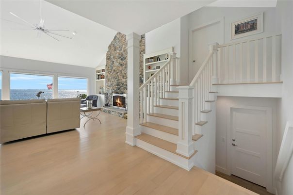 Fireplace, Interior, Wood Texture Flooring