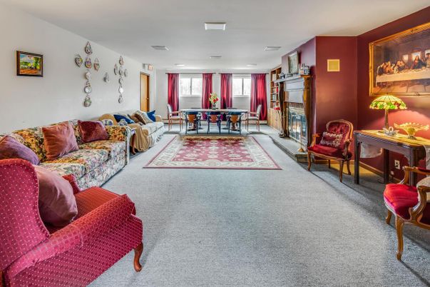 Dining room, Fireplace, Interior, Living room