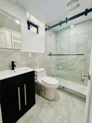 Bathroom, Glass Shower, Interior, Marble Walls