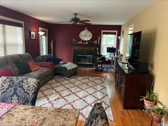 Fireplace, Interior, Living room, Wood Texture Flooring