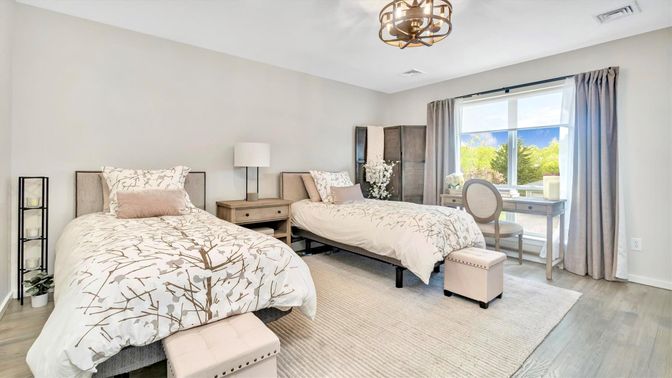 Bedroom, Interior, Wood Texture Flooring