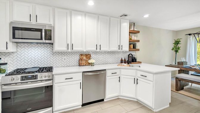 Interior, Kitchen, Recessed Lighting, Stainless Steel Appliances