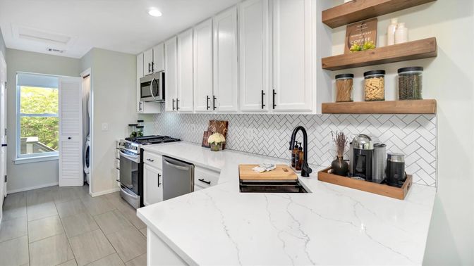 Interior, Kitchen, Recessed Lighting, Stainless Steel Appliances