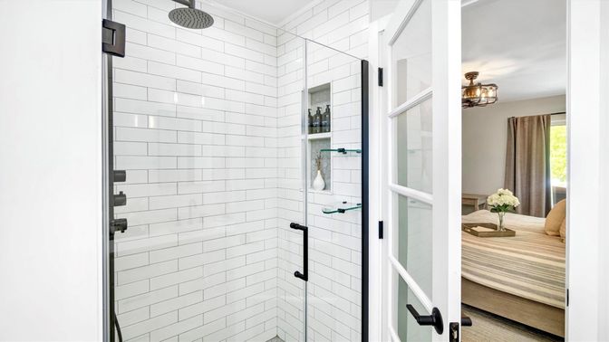 Bathroom, Glass Shower, Interior
