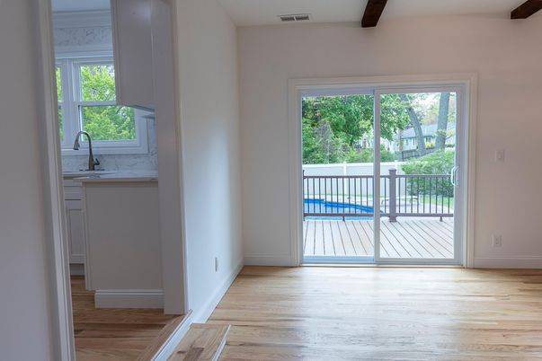 Interior, Kitchen, Recessed Lighting, Wooden Beams, Wood Texture Flooring