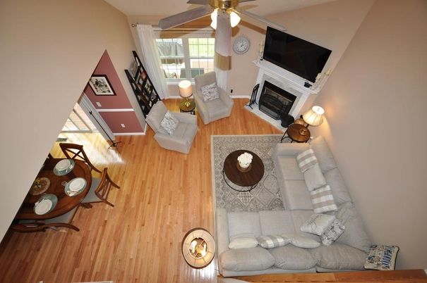Fireplace, Interior, Living room, Wood Texture Flooring