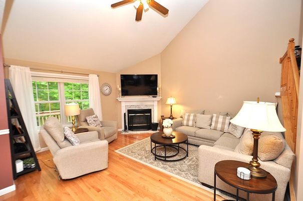 Fireplace, Interior, Living room, Wood Texture Flooring